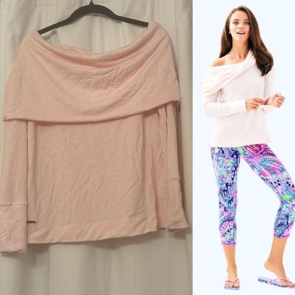 EUC Lilly Pulitzer Belinda Off the Shoulder Sweatshirt